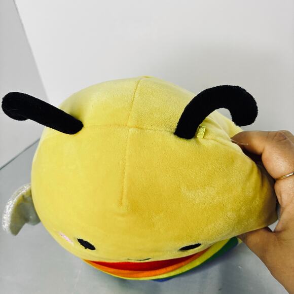 Squishmallows Happy Sunny Bee Pride Plush Yellow Rainbow Shiny Sweet Stuffie 8" - Picture 5 of 8